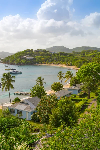 Antigua Isole Dei Caraibi English Vista Porto Con Yacht — Foto Stock