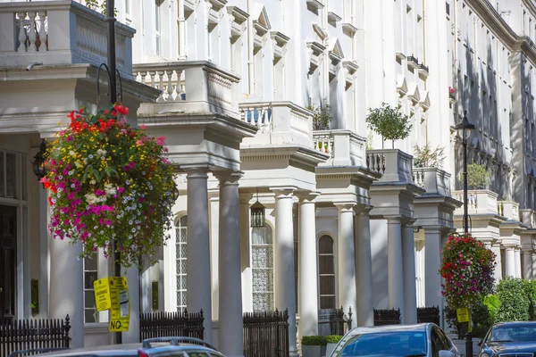 Londres Reino Unido Setembro 2018 Ária Residencial Mayfair Com Fileira — Fotografia de Stock