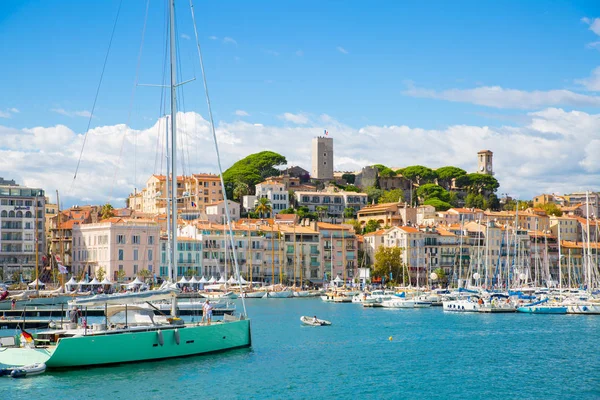 Cannes Francia Settembre 2018 Vieux Port Cannes View Cannes Yachting — Foto Stock