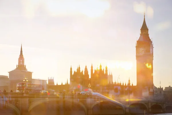 Londra Ngiltere Kasım 2018 Gün Batımında Parlamento Nun Big Ben — Stok fotoğraf