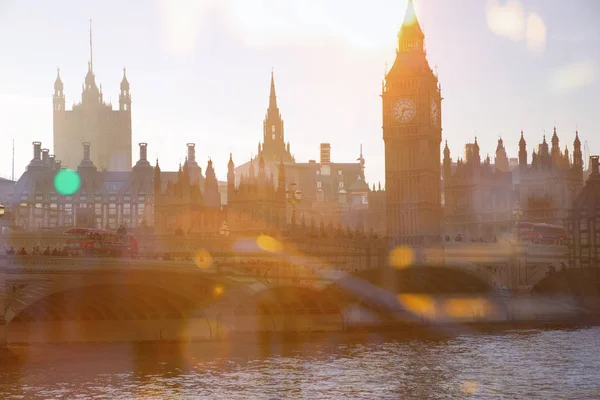 Londra Ngiltere Kasım 2018 Gün Batımında Parlamento Nun Big Ben — Stok fotoğraf