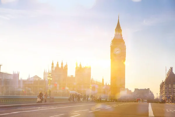 Londres Royaume Uni Novembre 2018 Big Ben Maisons Parlement Coucher — Photo