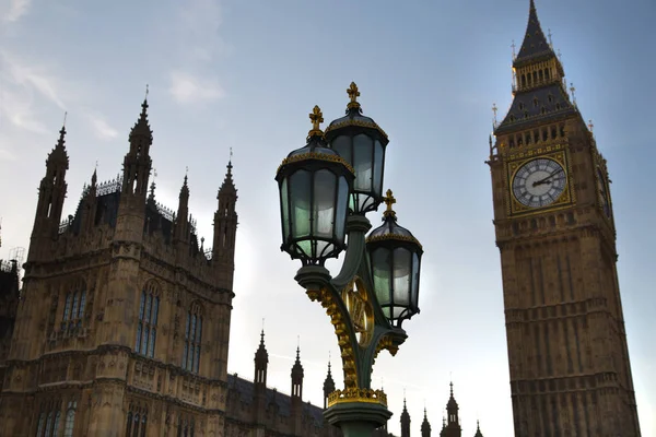 Londres Royaume Uni Novembre 2018 Big Ben Maisons Parlement Coucher — Photo