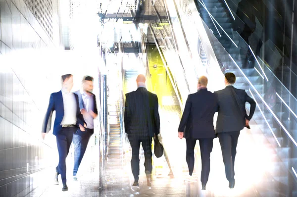 Mooie Vervaging Van Zakenmensen Lopen Stad Londen Londen — Stockfoto