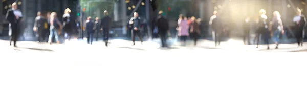 Hermosa Mancha Gente Negocios Caminando Por Ciudad Londres Londres Reino — Foto de Stock