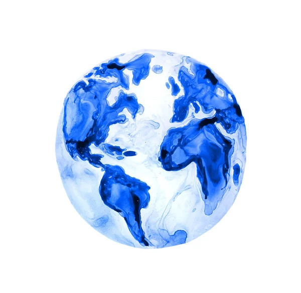 Abstracte Globe Borstels Palet Aquarel Getextureerde Collectie — Stockfoto