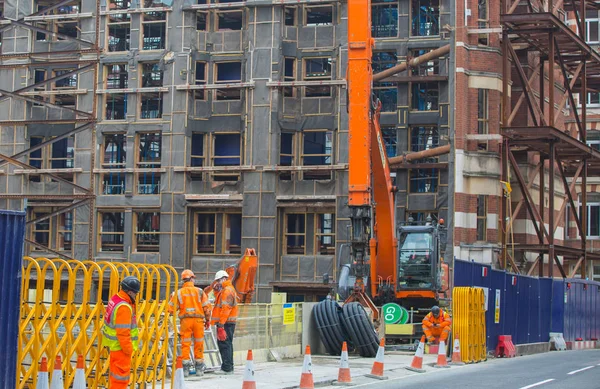 Londres Reino Unido Agosto 2018 Massive Building Sites Canary Wharf — Fotografia de Stock