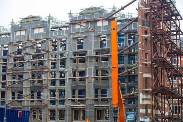 Londres Reino Unido Agosto 2018 Massive Building Sites Canary Wharf — Fotografia de Stock