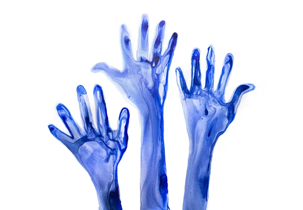 Raised Hands Made Watercolour Watercolour Textured Collection — Stock Photo, Image