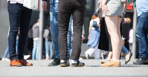 Fötter Fotgängare Övergångsställe Oxford Street London Moderna Livet Resor Och — Stockfoto