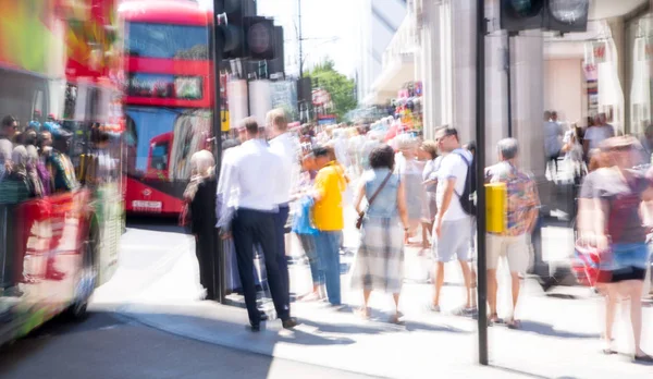 Londýn Velká Británie Červen 2019 Nádherná Pohybová Skvrna Lidí Procházka — Stock fotografie