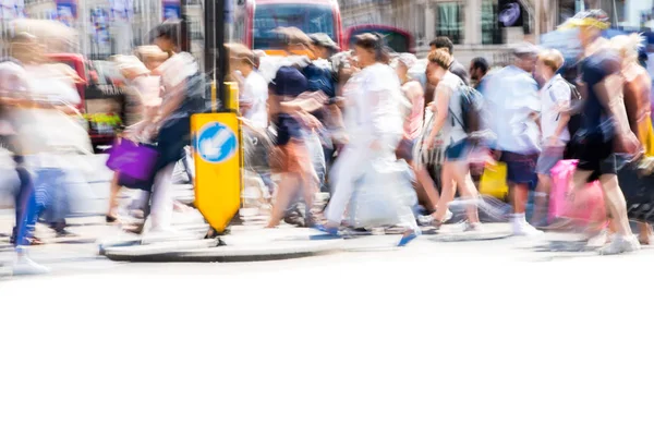 Londres Reino Unido Junho 2019 Belo Borrão Movimento Pessoas Andando — Fotografia de Stock