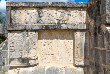 Meksika, Yucatan, Maya Büyük Balo Salonu ve Jaguar Tapınağı.