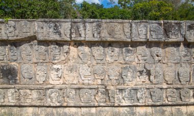 Meksika, Yucatan, Maya Büyük Balo Salonu ve Jaguar Tapınağı.