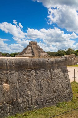 Meksika, Chichen Itz, Yucatn. Maya Piramidi Kukulcan El Castillo, antik site. Meksika