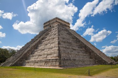Meksika, Chichen Itza, Yucatn. Maya Piramidi Kukulcan El Castillo, antik site. Meksika