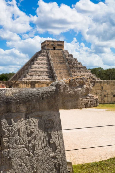 México Chichen Itz Yucatn Pirâmide Maia Kukulcan Castillo Sítio Antigo — Fotografia de Stock