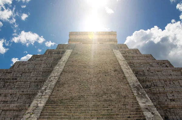 Meksyk Chichen Itza Jukatn Majska Piramida Kukulcan Castillo Starożytne Miejsce — Zdjęcie stockowe
