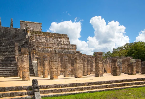 Mexiko Yucatan Února 2018 Chichen Itz Yucatn Zřícenina Chrámu Válečníků — Stock fotografie