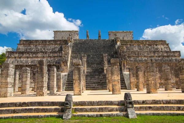 Mexiko Yucatan Února 2018 Chichen Itz Yucatn Zřícenina Chrámu Válečníků — Stock fotografie