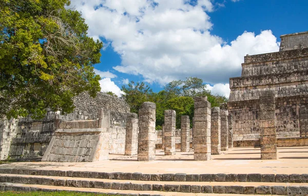Mexico Yucatan Лютого 2018 Chichen Itza Yucatn Руїни Храму Воїнів — стокове фото