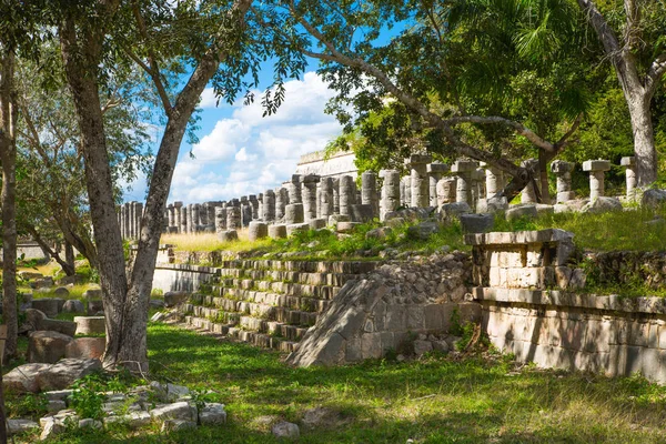 メキシコ ユカタン 2018年2月17日 チェン イッツァ ユカタン ウォーリアーズ寺院の遺跡 本来は千本の柱で作られた — ストック写真