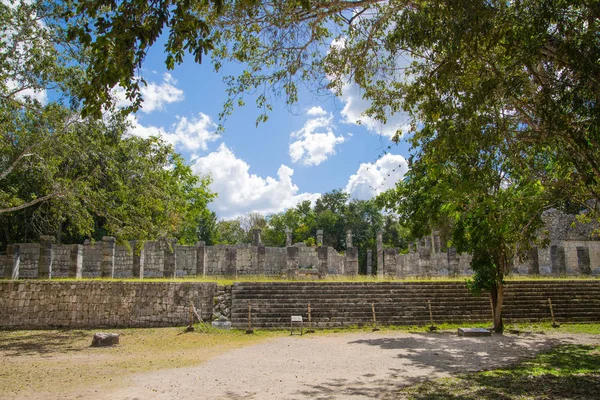 墨西哥 尤卡坦 2018年2月17日 尤卡坦 战士神殿的废墟 最初是用一千列创建的 — 图库照片