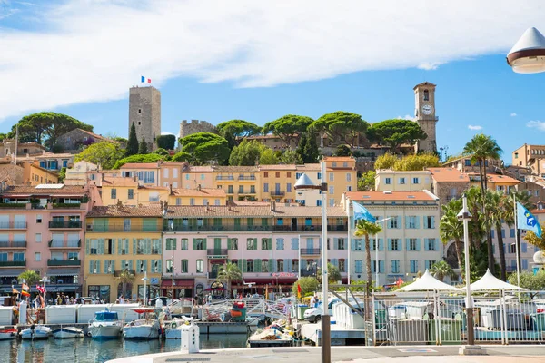 Cannes Frankrike September 2019 Vieux Port Cannes Utsikt Cannes Segling — Stockfoto