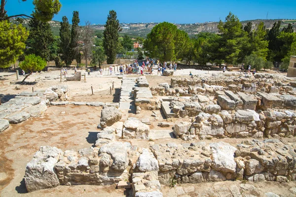 Grecia Creta Heraklion Julio 2018 Ruinas Knossos Centro Ceremonial Político —  Fotos de Stock