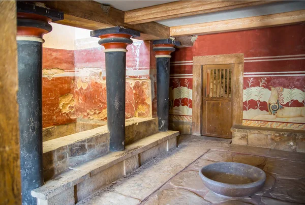 Greece Crete Heraklion July 2018 Knossos Ruins Ceremonial Political Centre — Stock Photo, Image