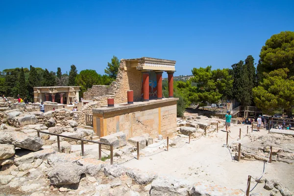 Grecia Creta Heraklion Julio 2018 Ruinas Knossos Centro Ceremonial Político — Foto de Stock