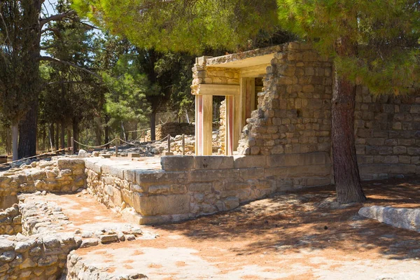 Grécia Creta Heraclião Julho 2018 Ruínas Cnossos Centro Cerimonial Político — Fotografia de Stock