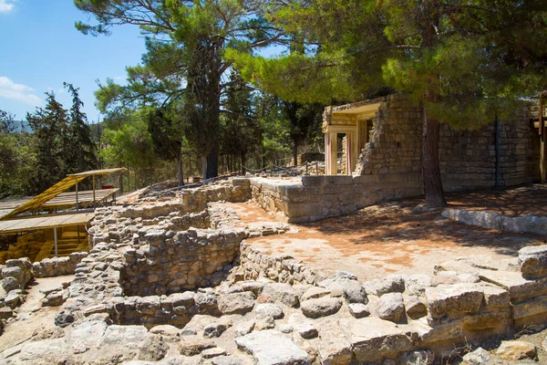 Grécia Creta Heraclião Julho 2018 Ruínas Cnossos Centro Cerimonial Político — Fotografia de Stock