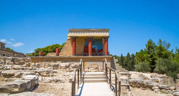Grecia Creta Heraklion Julio 2018 Ruinas Knossos Centro Ceremonial Político —  Fotos de Stock