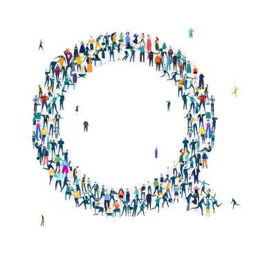 Alfabe, yazı tipi, Q harfi. Geniş iş iş adamları, işçiler, aile üyeleri ve öğrencilerden oluşan bir grup Q harfi ile organize edildi. Küçük meşgul insanlardan oluşan simge koleksiyonu.