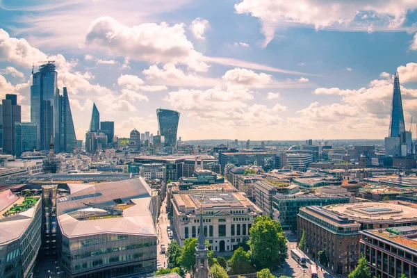 City London Ranním Světle Obchodní Bankovní Oblast Moderními Mrakodrapy Londýn — Stock fotografie