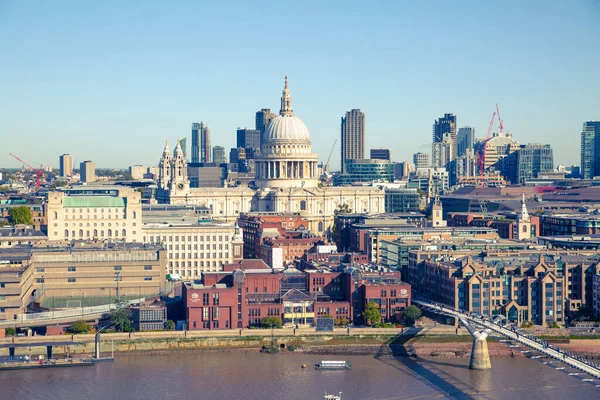 Città Londra Luce Dolce Del Mattino Area Commerciale Bancaria Con — Foto Stock
