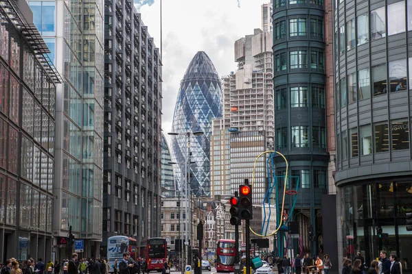 London Storbritannien Juni 2019 City London Gatuvy Solig Dag Visa — Stockfoto