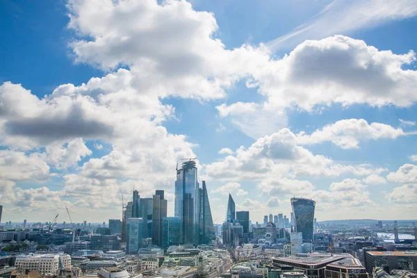 City London Ranním Světle Obchodní Bankovní Oblast Moderními Mrakodrapy Londýn — Stock fotografie