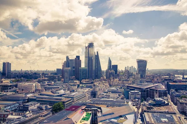 City London Ranním Světle Obchodní Bankovní Oblast Moderními Mrakodrapy Londýn — Stock fotografie