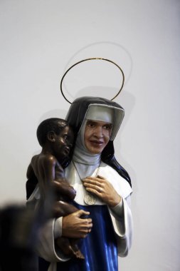 Salvador, Bahia / Brezilya - 13 Ekim 2019: Santa Dulce dos Pobres 'in Salvador' daki azizin tapınağındaki görüntüsü
