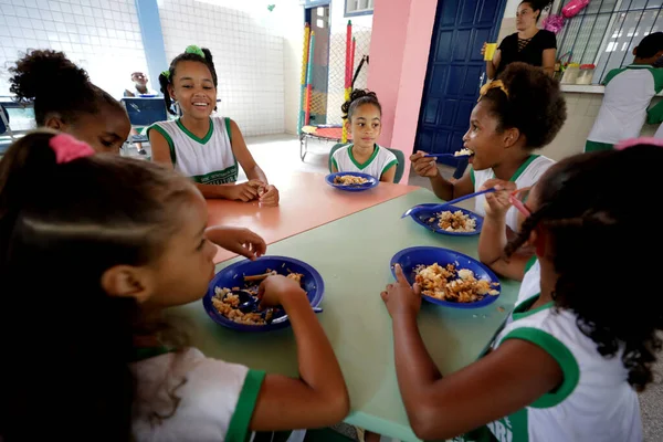 Camacari Bahia Brésil Mars 2019 Des Élèves École Zumbi Dos — Photo