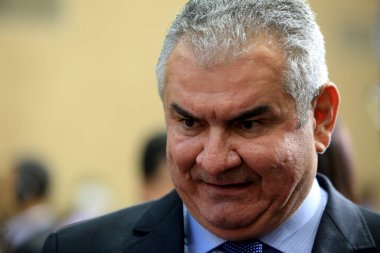 Salvador, Bahia / Brezilya - 1 Ağustos 2017: Bahia Parlamenterler Meclisi Başkan Yardımcısı Angelo Coronel, Salvador 'daki Meclis toplantılarında görüldü.