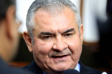 Salvador, Bahia / Brezilya - 1 Ağustos 2017: Bahia Parlamenterler Meclisi Başkan Yardımcısı Angelo Coronel, Salvador 'daki Meclis toplantılarında görüldü.