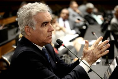 Salvador, Bahia / Brezilya - 15 Şubat 2017: Eyalet Temsilcisi Ze Neto, Salvador 'daki Bahia Parlamenterler Meclisi' nde görüldü.