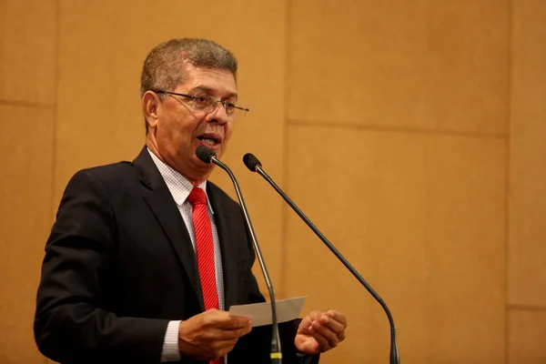 Salvador Bahia Brasil Fevereiro 2017 Representante Estadual Raimundo Assistido Plenário — Fotografia de Stock