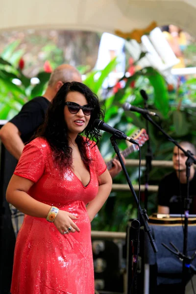 Salvador Bahia Brasil Mayo 2014 Cantante Tulipa Ruiz Vista Durante —  Fotos de Stock