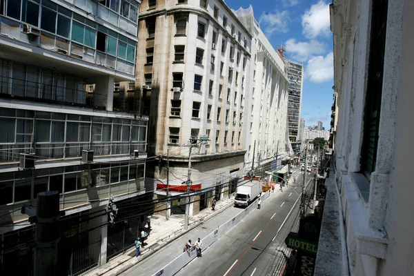 Salvador Bahia Brasil Setembro 2016 Vista Edifícios Comerciais Rua Chile — Fotografia de Stock