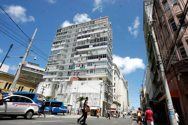 Salvador Bahia Brasil Setembro 2016 Vista Edifícios Comerciais Rua Chile — Fotografia de Stock