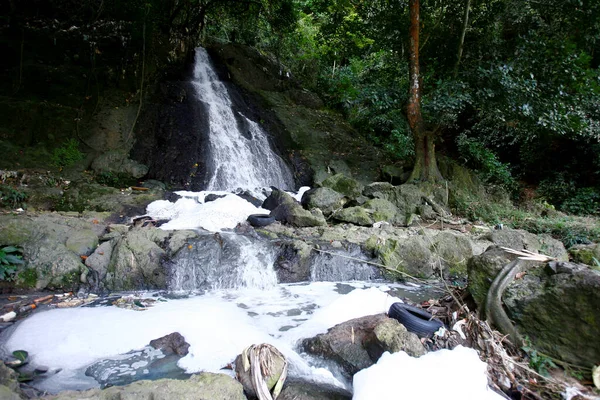 Salvador Bahia Brazil September 2014 View Oxum Waterfall Parque Sao — стокове фото